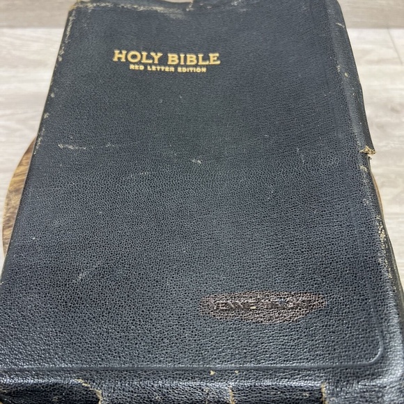 Vintage World Publishing Holy Bible Red Letter References KJV Morocco Leather - Picture 5 of 12
